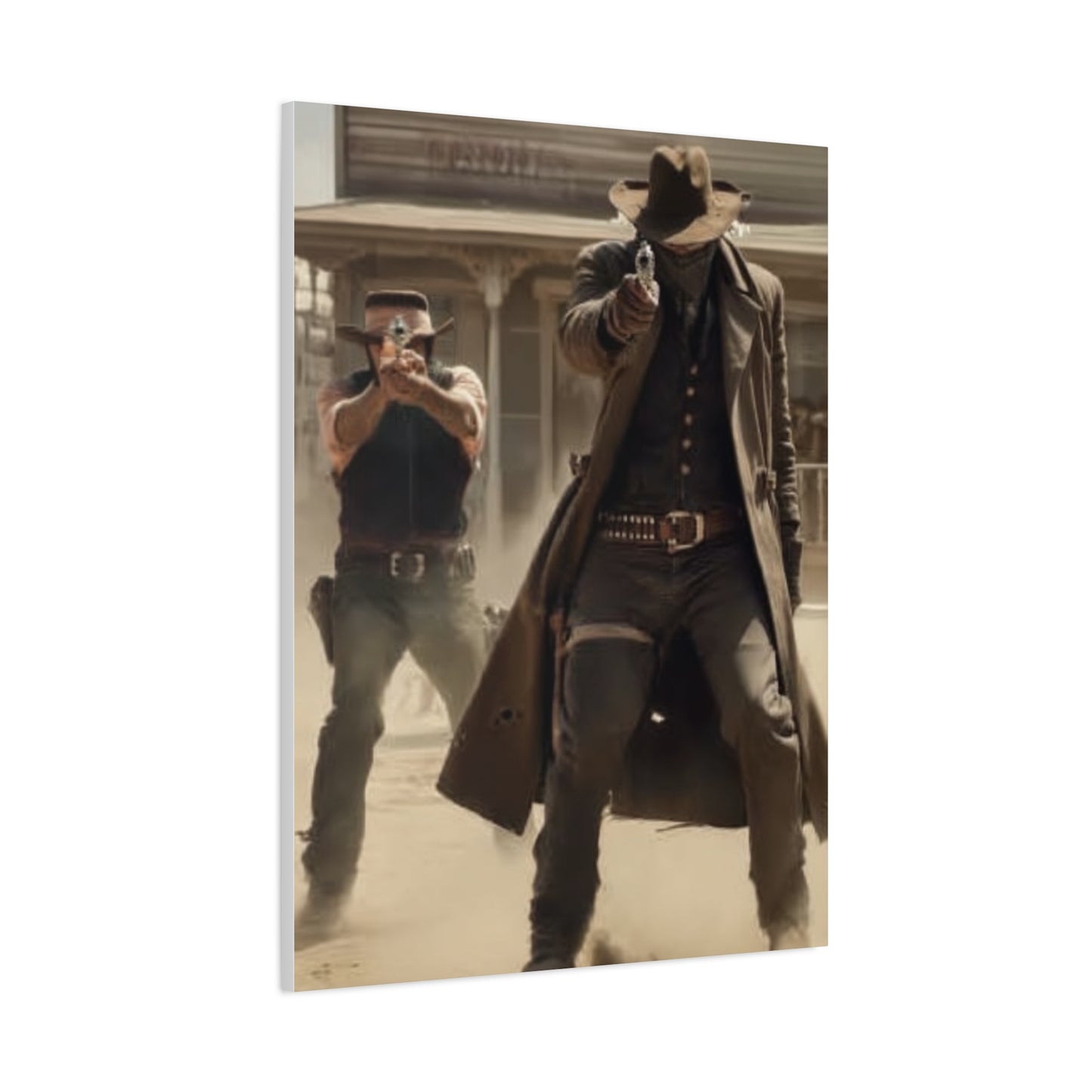 High Noon Gunslinger Showdown Wall Art & Canvas Print