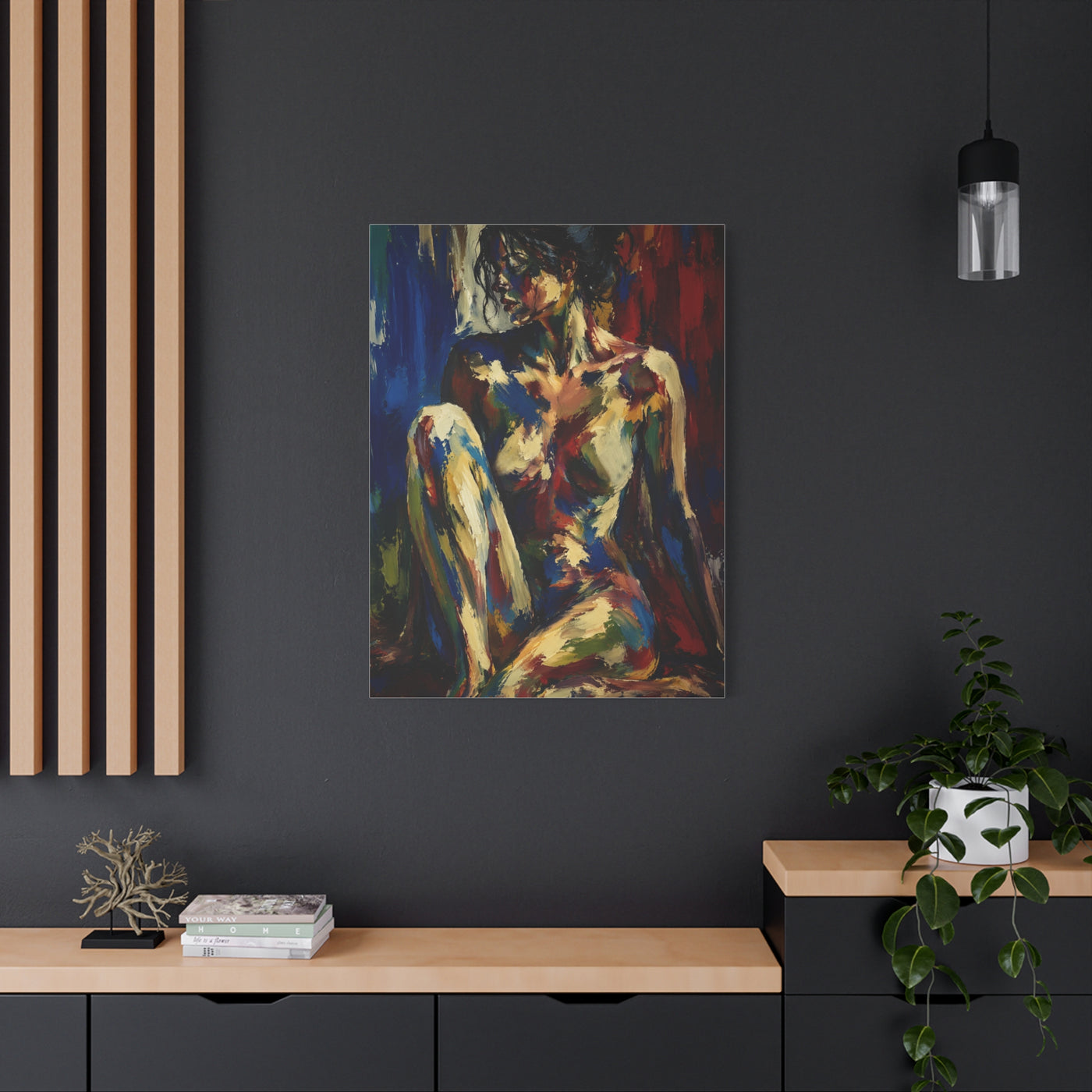 Expressionist Nude Color Field Wall Art & Canvas Print