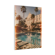 Palm Beach Poolside Retro Photograph Wall Art & Canvas Print