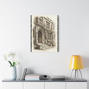 Ivy-Covered Collegiate Arch Sketch Wall Art & Canvas Print