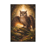 Enchanted Forest Guardian Owl Wall Art & Canvas Print