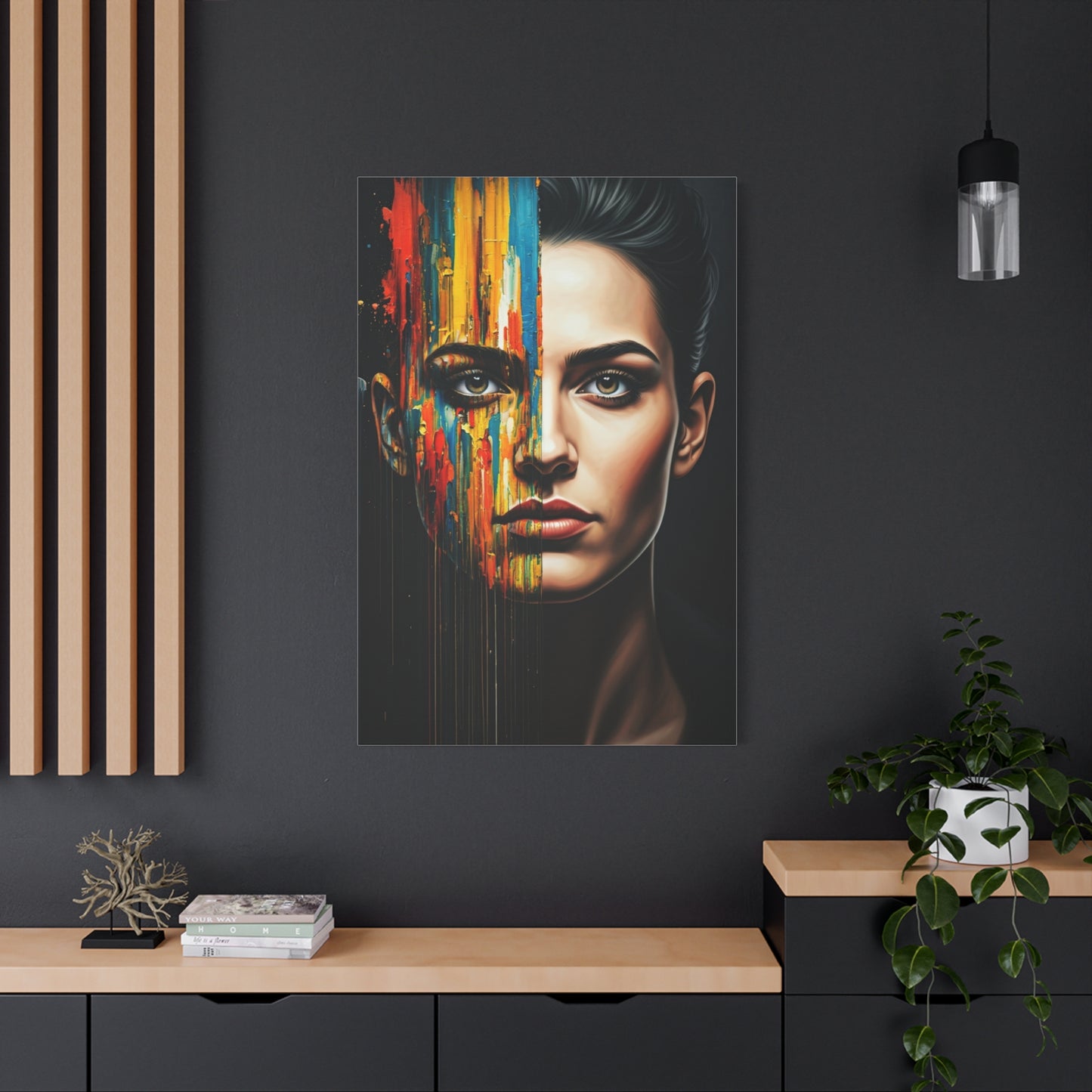 Split Spectrum Portrait Wall Art & Canvas Print