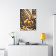 Mediterranean Lemon Still Life Ceramic Bowl Wall Art & Canvas Print