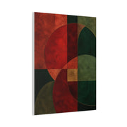 Red and Emerald Geometric Abstract Wall Art & Canvas Print
