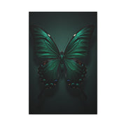 Symmetrical Emerald Butterfly Portrait Wall Art & Canvas Prints