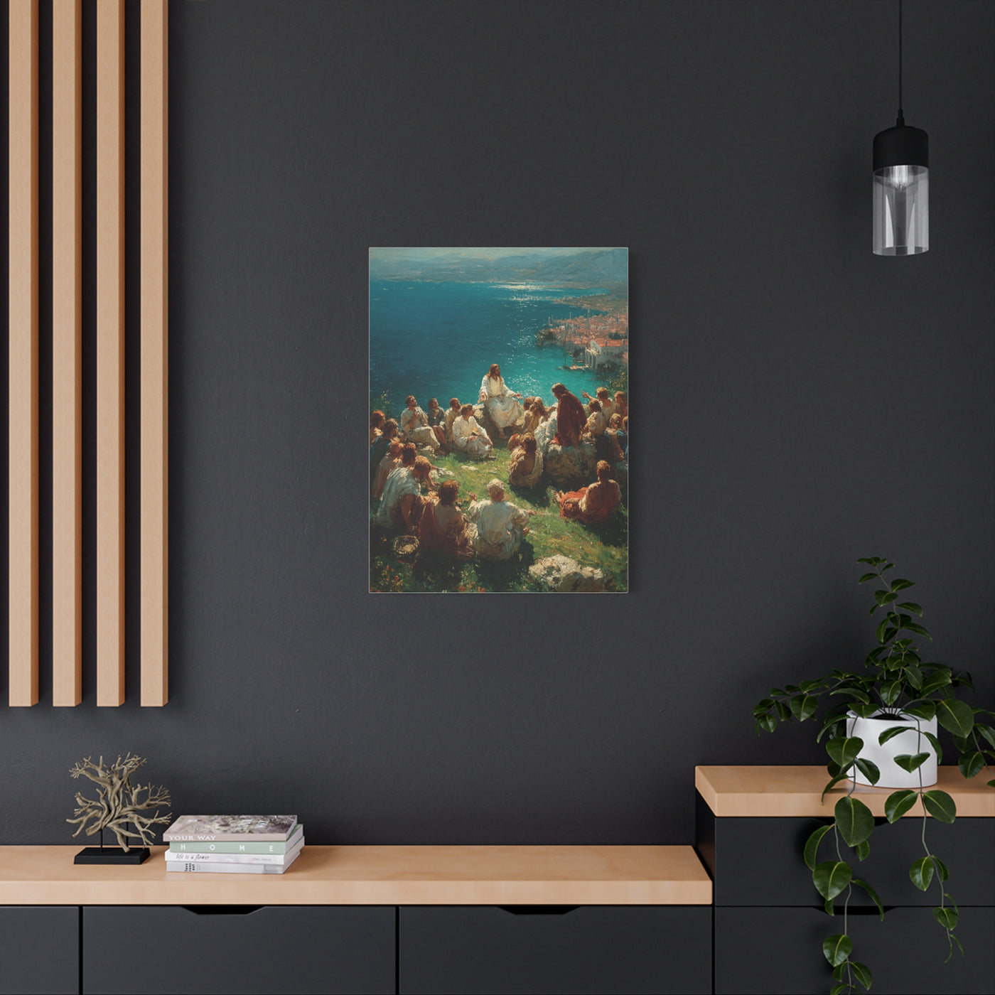 Sermon by the Sea Sacred Teaching Wall Art & Canvas Print