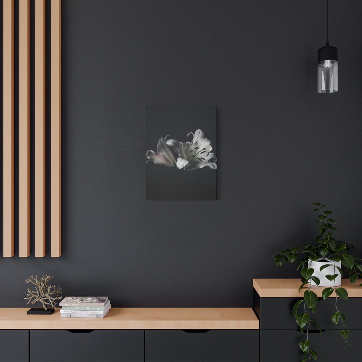 Black Flower Wall Art & Canvas Prints