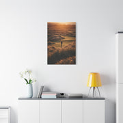 Scottish Links Golfer Sunrise Wall Art & Canvas Print