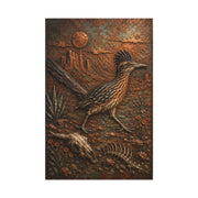 Hammered Copper Roadrunner Southwest Wall Art & Canvas Print