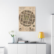 Greenwich Village Illustrated Map Wall Art & Canvas Print