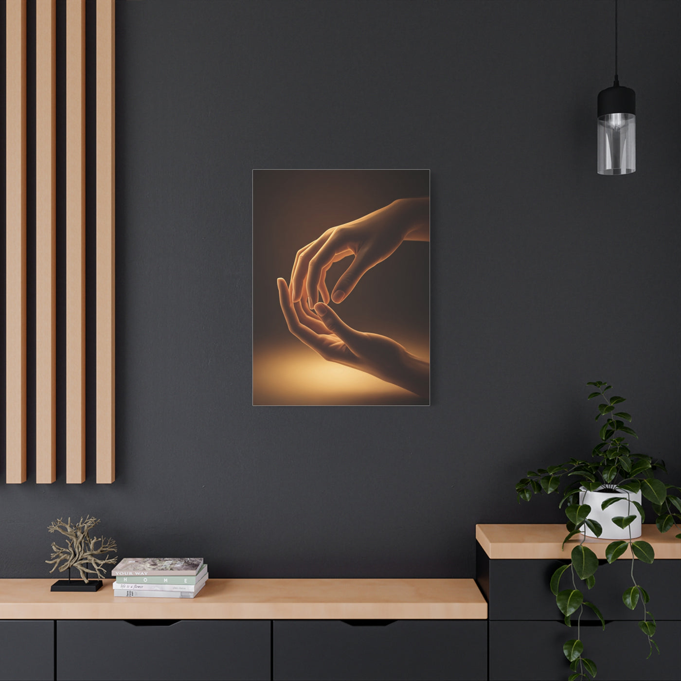 Gentle Touch Connection Hands Wall Art & Canvas Prints