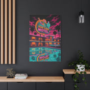 Retro Desert Flower Motel Pop-Art Wall Art & Canvas Print
