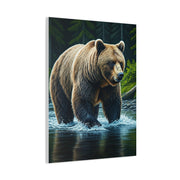 River Crossing Grizzly Bear Wall Art & Canvas Prints