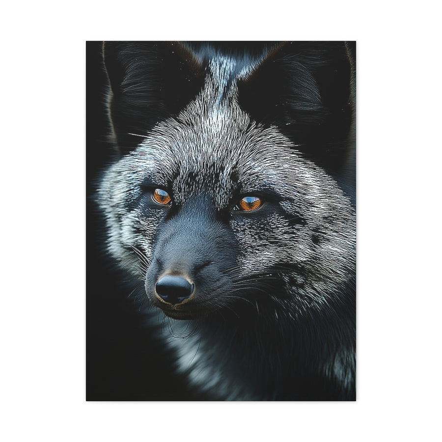 Silver Fox Velvet Portrait Wall Art & Canvas Print