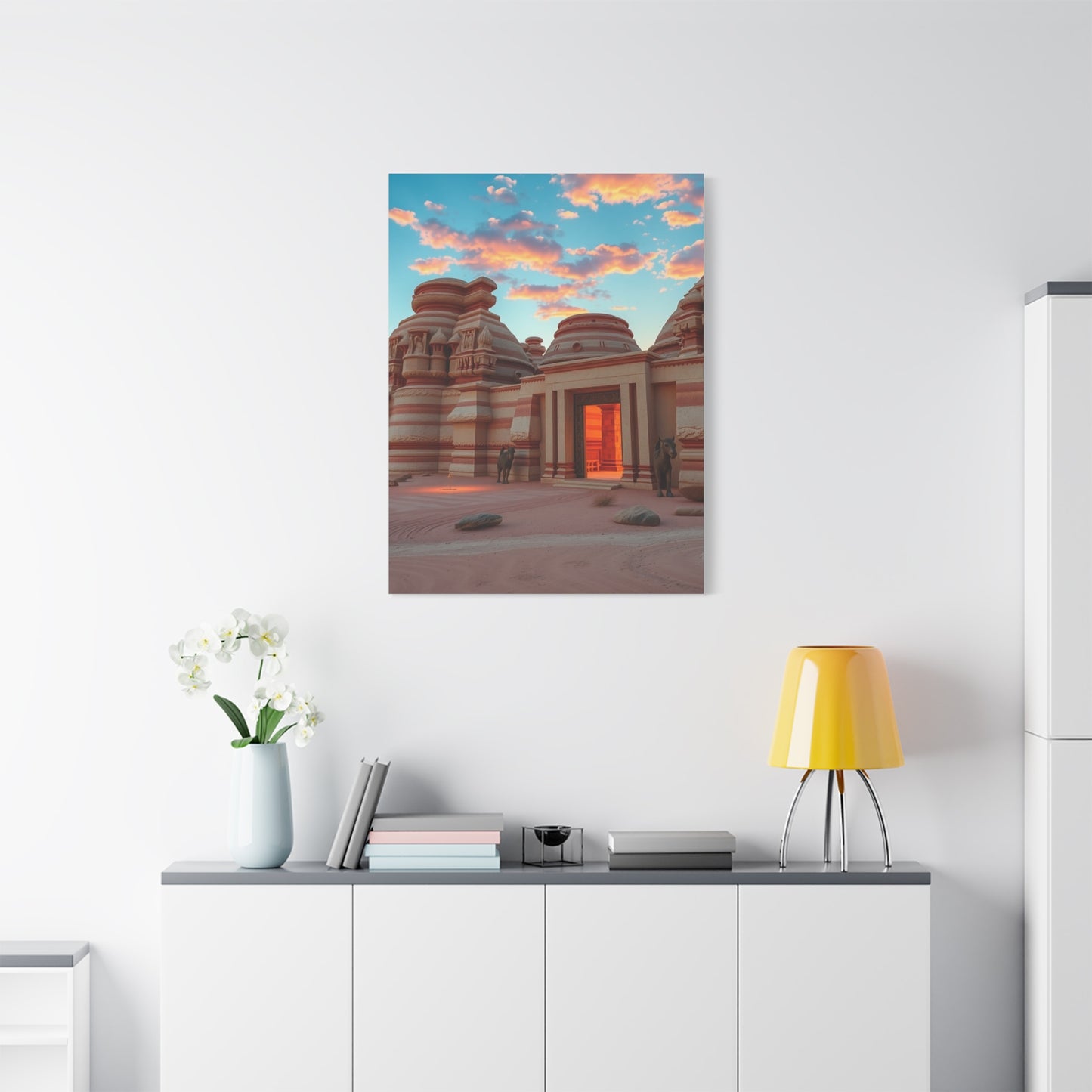 Sunlit Oasis Tableau Wall Art & Canvas Print