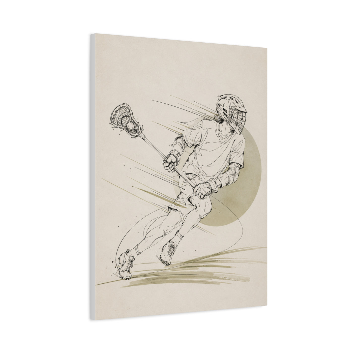 Minimal Lacrosse Motion Sports Wall Art & Canvas Print