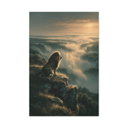 Lion on Cliff at Sunrise Sovereign View Wall Art & Canvas Print