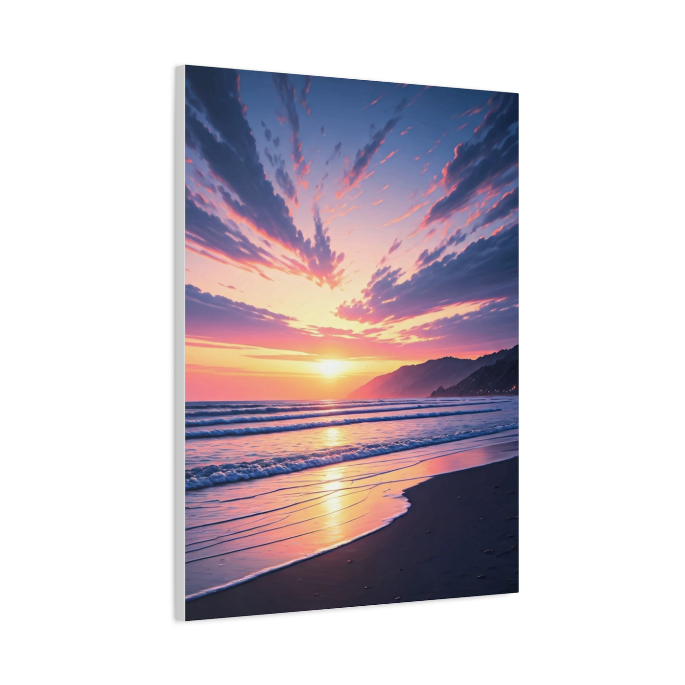 Vibrant Skyburst Seaside Sunset Wall Art & Canvas Prints
