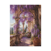 Wisteria Stone Terrace Garden Wall Art & Canvas Print
