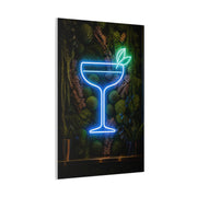 Moss Neon Cocktail Sculpture Wall Art & Canvas Print