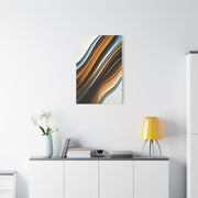 Warm Metallic Wave Abstract Wall Art & Canvas Prints
