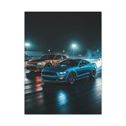 Blue Mustang Surge – Hellcat Widebody Drag Duel Wall Art & Canvas Prints
