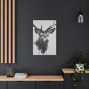 Minimal Ink Wash Deer Portrait Wall Art & Canvas Print