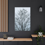Tree of Crows Silhouette Wall Art & Canvas Print