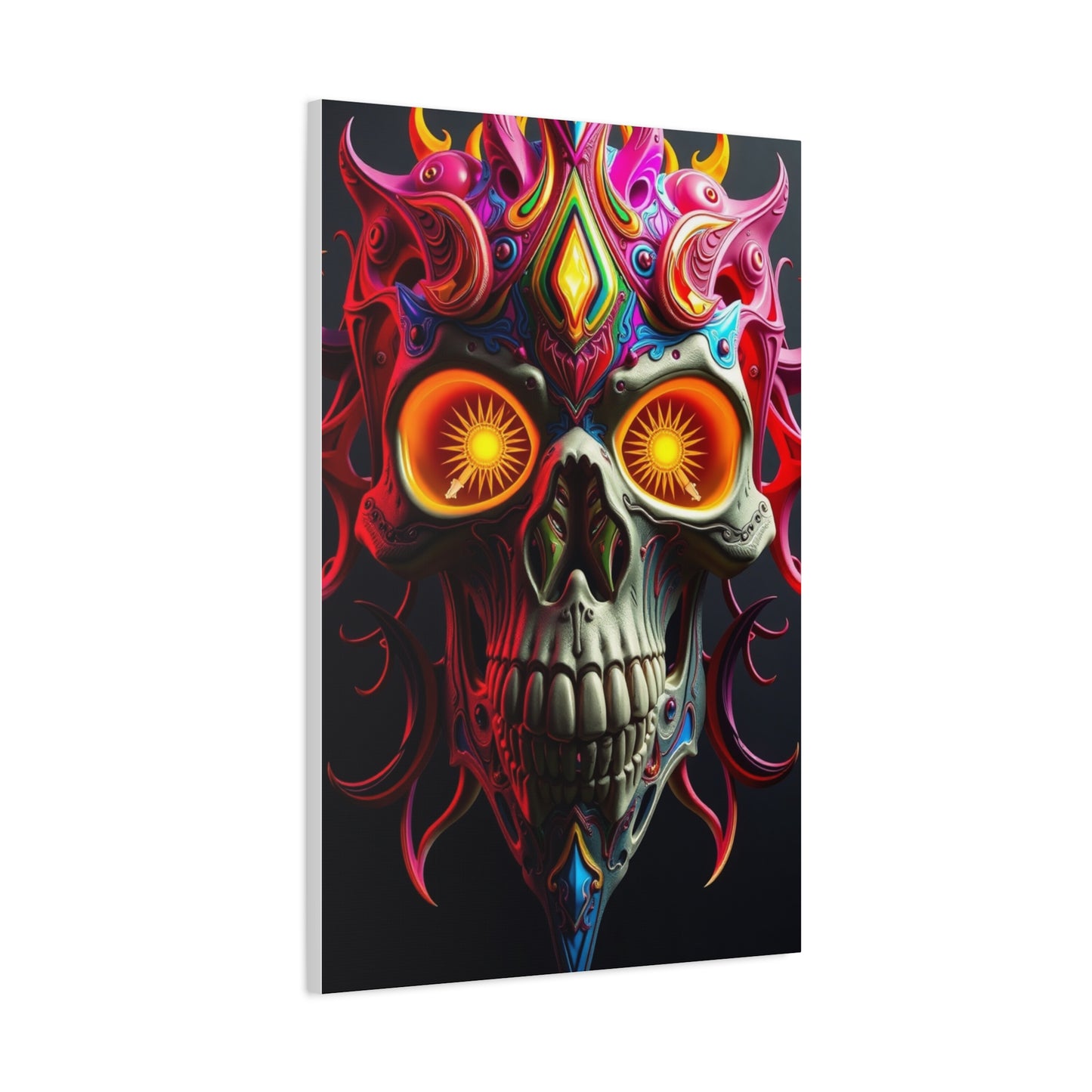3D Trippy Skull Art By Ali Gulec Art Supreme Canvas Gallery Wall Art & Canvas Print
