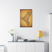 Sepia Gridland Treasure Chart Wall Art & Canvas Prints