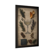 Cocktail Botanical Herbarium Study Wall Art & Canvas Print