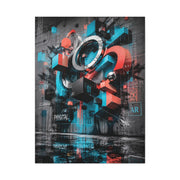 Phygital Abstract Graffiti Composition Street Wall Art & Canvas Print