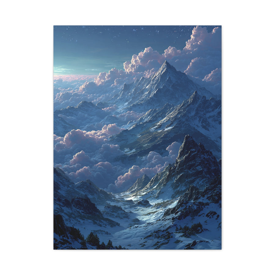 Himalayan Peaks & Cloud Sea Nocturne Wall Art & Canvas Print