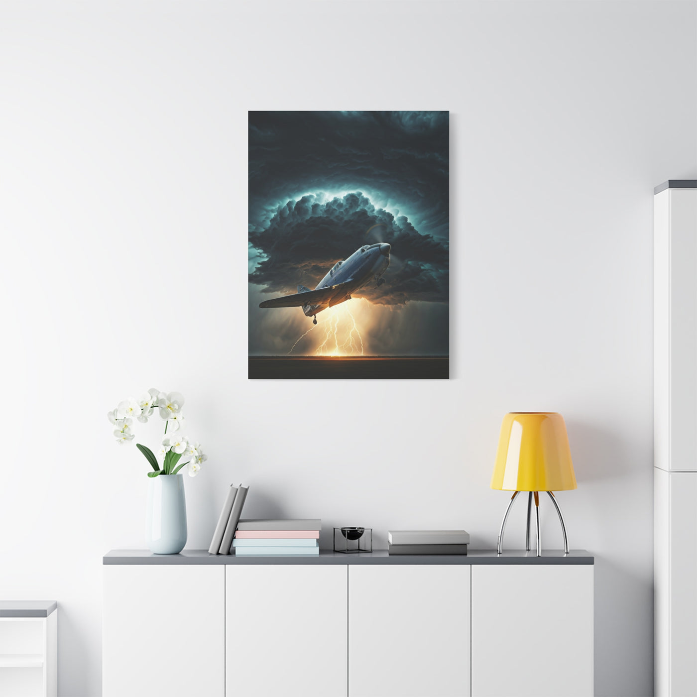Stormbreaker Aircraft Through Lightning Skies Wall Art & Canvas Prints