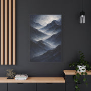 Textured Navy Mountain Horizon Wall Art & Canvas Print