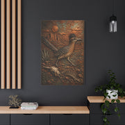 Hammered Copper Roadrunner Southwest Wall Art & Canvas Print
