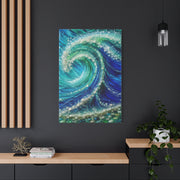 Crystal Ocean Curl Glass Texture Wall Art & Canvas Print