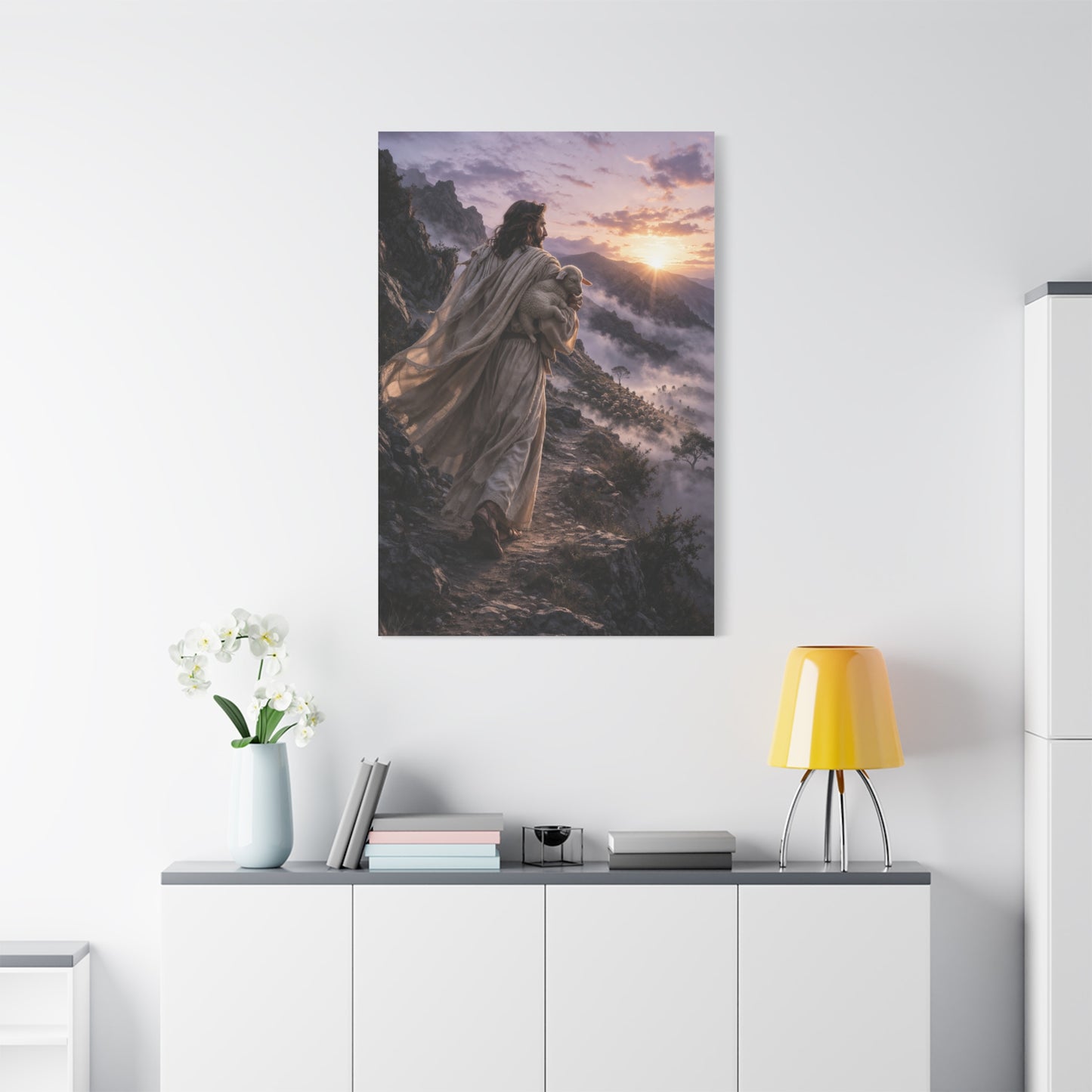 The Good Shepherd Mountain Path Wall Art & Canvas Print