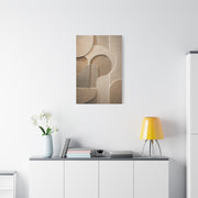 Warm Neutral Plaster Relief Abstract Wall Art & Canvas Print
