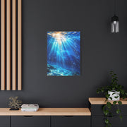 Sunlit Underwater Light Rays Ocean Scene Wall Art & Canvas Print