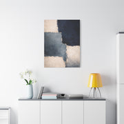 Navy and Stone Color Block Composition Wall Art & Canvas Print