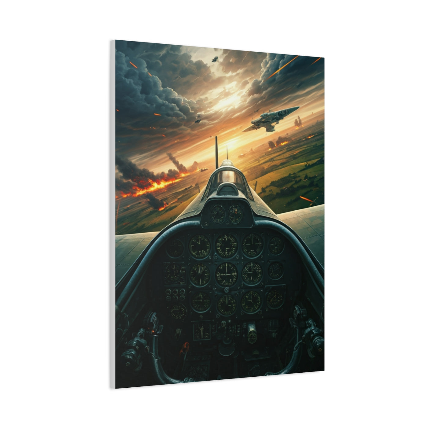 Cockpit Horizon Combat Flight Wall Art & Canvas Prints