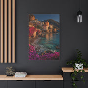 Amalfi Coast Bougainvillea Cliffs Wall Art & Canvas Print