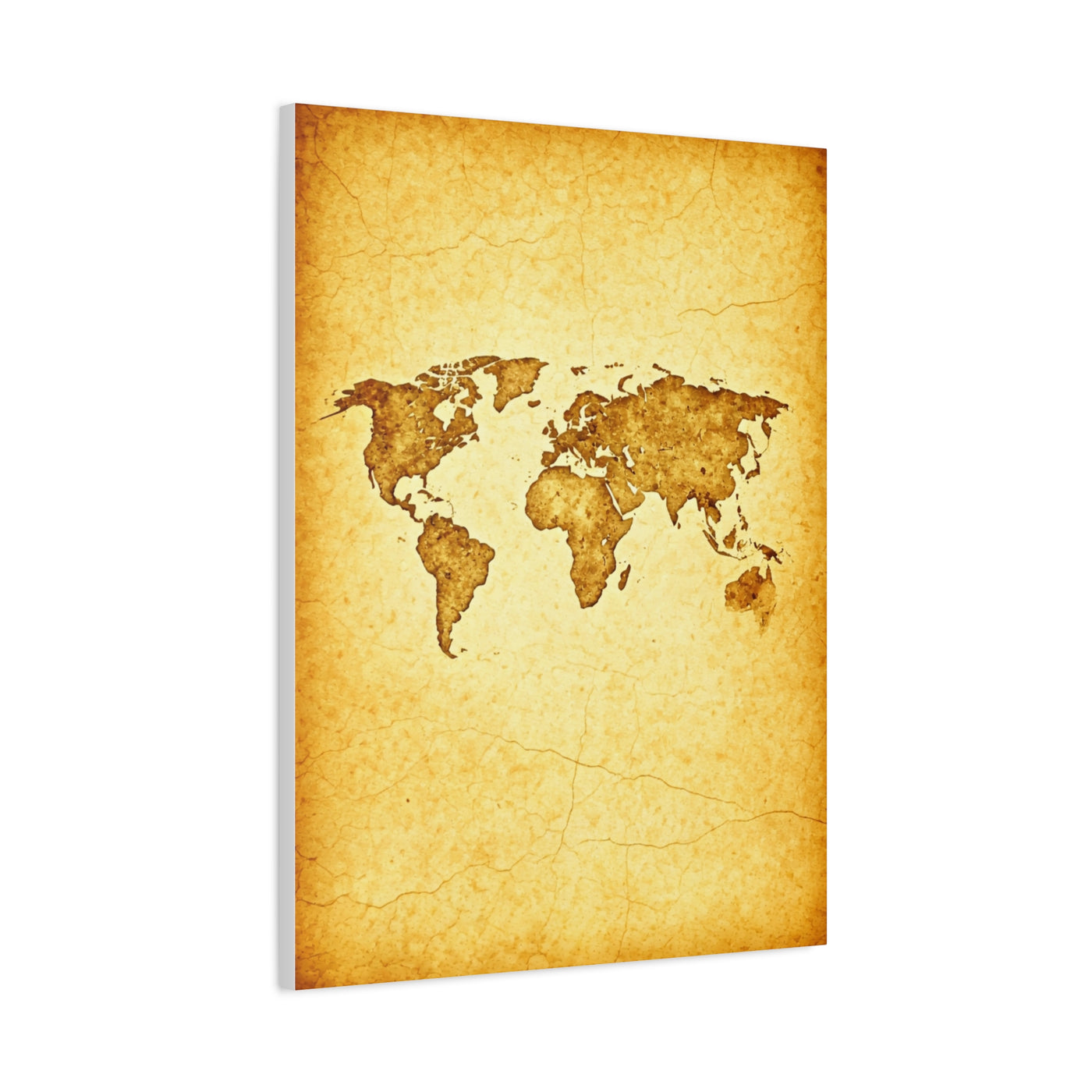 Sepia Continent Map Wall Art & Canvas Prints