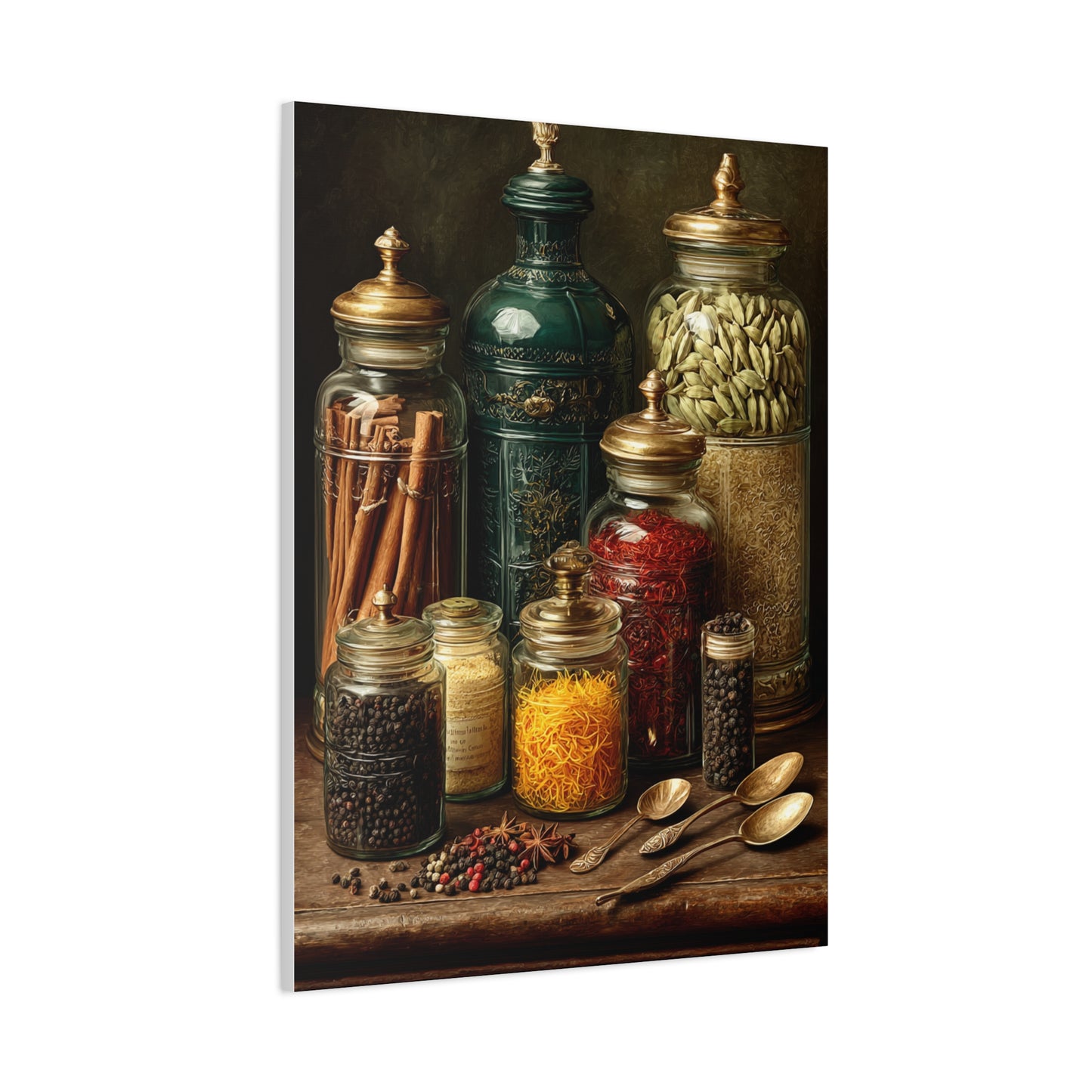 Premium Spice Jars Still Life Wall Art & Canvas Print