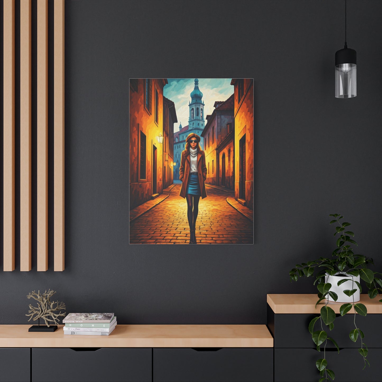 Twilight Alley Stroll Wall Art & Canvas Print
