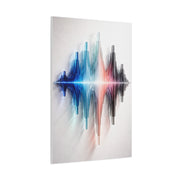 Luminous Soundwave Glass Sculpture Wall Art & Canvas Print