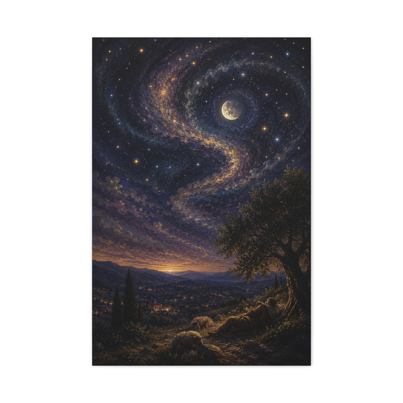 Psalm 8 Celestial Wonder Scripture Wall Art & Canvas Print