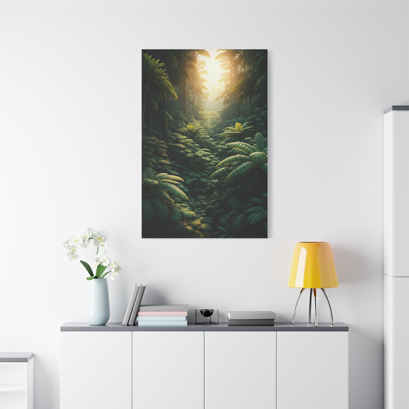 Elephant Mother and Calf at Sunset Wall Art & Canvas Prints