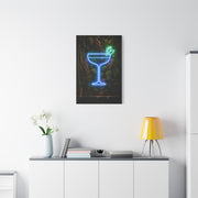 Moss Neon Cocktail Sculpture Wall Art & Canvas Print